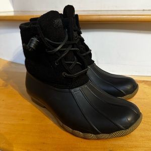 Black Sperry Boots size 7